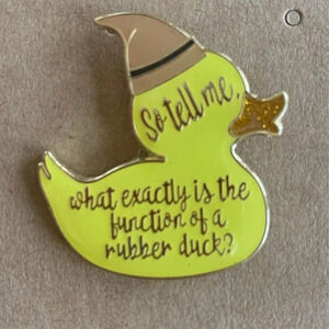 Brand new muggle inspired rubber duck enamel pin